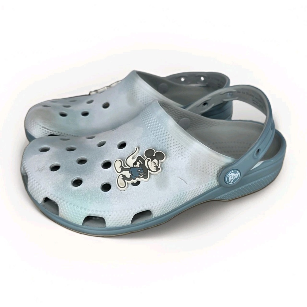 Disney Park Mickey Mouse Tie-Dye Blue Crocs Clogs Adult M6/W8